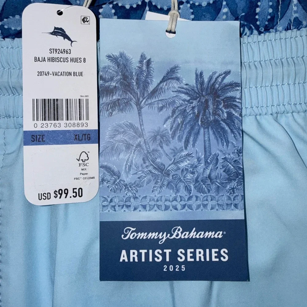 Tommy Bahama Mens XL Artist Series Baja Hibiscus Hues 8